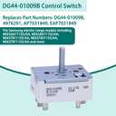 DG44-01009B Infinite Surface Burner Control Rotary Switch Replacement for Samsung Electric Range Stove Cooktop Replaces AP7031849 EAP7031849