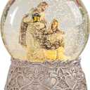 Christmas Snow Globe, Nativity Musical Snow Globe Color Change Battery Operated Lighted Tabletop for Kids' Gift, Christmas Home Dcor