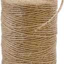 656 Feet 3Ply Jute Twine String, 2mm Natural Brown Thick Twine Rope for Crafts, Gardening, Tomato, Climbing Plant, Tie Floristry, Gift Wrapping Packing, Christmas, Wedding Decor