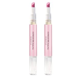 Ceramic Cuticle Pusher & Oil Pen, 2PC Gentle Cuticle Remover for Hangnails & Dry & Damaged Nails, Nail Care Pen for Repair & Nourish Nails (0.07 Fl Oz (Pack of 2))