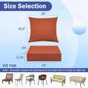Outdoor Chair Cushions, 24 x 24 Inch Outdoor Cushion for Patio Furniture, Patio Chair Cushion, Waterproof & Fade Resistant Deep Patio Furniture Cushions Set with Handle and Ties, Spice (Set of 4)