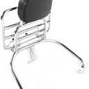 Rear Luggage Rack, Silver Rear Luggage Rack with Backrest Cushion Fit for Sprint Primavera 5 125 15 25 3 GTS Luggage Carrier Bracket