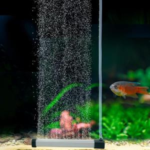 hygger Aquarium Bubble Strip, Nano Air Bubble Curtain Wall Aquarium Air Stone Kit, Quiet High Dissolved Oxygen Diffuser Fish Tank Bubbler Decorations for Freshwater Saltwater (5.9 Inch)
