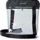 Baggallini Clear Stadium Crossbody (8.5" w x 9" h, Midnight Blossom Print)