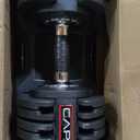 CAP Barbell 55 lb Single Adjustable Dumbbell with Contoured Full Rotation Handle, Honeycomb Black and Chrome Handle