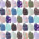 Amylove 36 Pack Bulk School Backpacks for Kids 17 Inch Energetic Color
