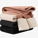 4 Pack Girls Fleece Lined Leggings Kids Winter Warm Pants Girls Thick Basic Solid Full Length Pants, 4-5T