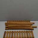 Yalikop Matcha Station Shelf,15.7'' Coffee Station Organizer, 2 Tiers Bamboo Mug Holder Countertop,Desktop Flower Pot Rack for Home Living Room Window Sill Foldable Display Storage Shelf(Wood)