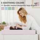 Vegan Leather Changing Pad Cover - 31"X 16" - Waterproof Wipeable, Extra Thick & Portable & Non-Slip Diaper Mat - Fits Standard Changing Tables for Baby Boy Girl (Pink)