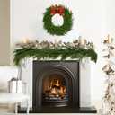 Christmas Wreaths for Front Door 30 Inch Norfolk Pine Wreath for All Seasons Artificial Green Wreath Holiday Decoration for Indoor Outdoor Home Decor
