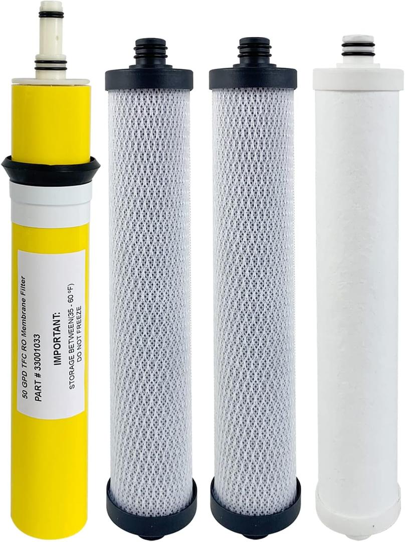 Compatible Hydrotech RO Reverse Osmosis Replacement Filter Set With Membrane 3300103350 GPD