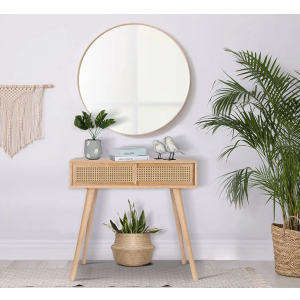 Console/Entryway Tables, Small Vanity Desk Rattan Dresser Side Table Entry Table Narrow Modern Hallway/Sofa Table Boho for Living Room, 31" Console/Entryway Tables, Small Vanity Desk Rattan Dresser Side Table Entry Table Narrow Modern Hallway/Sofa Table Boho for Living Room, 31"