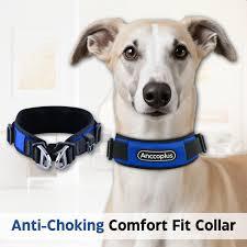 AnccoPlus Comfort Walking Dog Collar Size M Color Blue