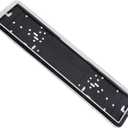 2 Pcs European License Plate Holder, Stainless Steel Frame, EU Tag Mounting Bracket, No Drilling Required, Fits Most Bumpers, Stylish Sporty Look, Front Rear Placement