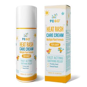 Heat Rash Care Cream for Babies | Prevents Prickly Heat, Sweat Rashes, Eczema & Skin Inflammation | Alleviating Discomfort for Babies Skin | 100ml/3.38oz (100ml/1Pack),BBD 05/26/2028