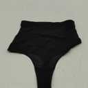 Yeblues Tummy Control Thong Shapewear, Women Seamless High Waisted Thong Panties Body Shaper Underwear(Black,Medium)
