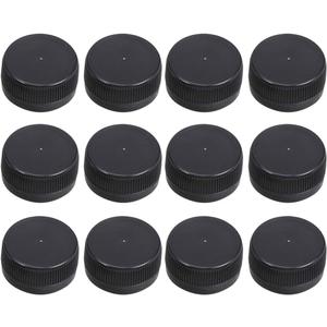 100pcs Black Plastic Bottle Caps for Diy Crafts, Leak-Proof Drink Bottle Covers, Reusable and Portable, 1.18 * 1.18 * 0.66inch, Ideal for Milk, Juice, Water, Soda