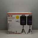 QFX PBX-800TWS 8-Inch TWS Bluetooth Stereo PA System with 2 8" Speakers, 2 Microphones, 2 Stands, and a Remote Control