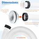 SP1023 1-1/2-Inch FIP Inlet Return Fitting with Hose, Above Ground Pool Inlet Return Fitting with Locknut Gasket Famale Inlet Pipe (FIP) for Hayward SP1023 Swimming Pool Inlet Return Fitting