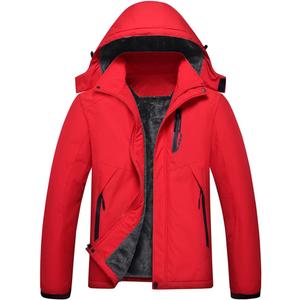 Men's Mountain Waterproof Ski Jacket Winter Windbreaker Warm Hooded Snowboarding Raincoat Jackets (Red), Small