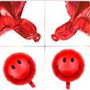 4 x 9PCS 18 Inch Smiley Face Balloons,Mylar Aluminum Assorted Colors Smile Balloon,Smile Foil Balloons for Birthday Wedding Anniversary Bachelorette Baby Shower Decorations Balloon(Gold)