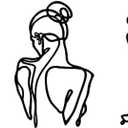 Bobbird Metal Line Girl Wall Decor, Metal Wall Art Decoration, Black Single Line Art Painting, Simple Abstract Feminine Feminine Modern Wall Sculpture Hanging Decoration (3 PCS)
