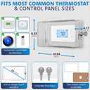 Premium 2 PCS Large AC Thermostat Lock Box Cover with Key Fits with Thermostats 10 "W x 6.2 "H or Smaller Clear PC Material Security Guard Case for Indoor Lockable Tempreture Protection
