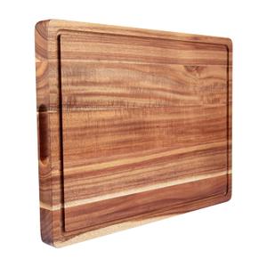 Large Wood Cutting Board for Kitchen, 20 x 15 Inch Acacia Wood Cutting Board with Deep Juice Groove, 1.5" Thick Butcher Block Cutting Board for Meat Vegetables, Turkey Tray for Christmas