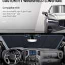Pigenius Front Windshield Sunshade for Ford F-250/F-350/F-450/F-550/F-600 2017-2022 Window Sun Shade - Metallic