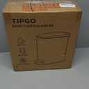 TIPGO Slim Bathroom Trash Can with Lid Soft Close, Step Pedal, 6 Liter / 1.6 Gallon Stainless Steel Trash Bin, Small Garbage Cans for Bedroom, Office, Kitchen (Matte Black)