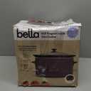 bella 6.0 Qt Programmable Slow Cooker, Ceramic Nonstick Coating, Adjustable Temperature & Cooking Times, Dishwasher Safe Stoneware Pot & Tempered Glass Lid, Tangle Free Cord Wrap, Plum