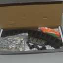 Electric Train Set, Ages 4-8  Christmas Train with Locomotive, Passenger Car, 6 Curves, LED Light & Sound  Indoor Toy for Kids, for Holiday Village or Train Table