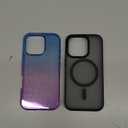 Hython for iPhone 16 Pro Case Glitter, Clear Glitter Sparkly Shiny Bling Sparkle Cute Cover, Anti-Scratch Soft TPU Slim Fit Shockproof Protective Phone Cases for Women Girls, Gradient Blue/Purple