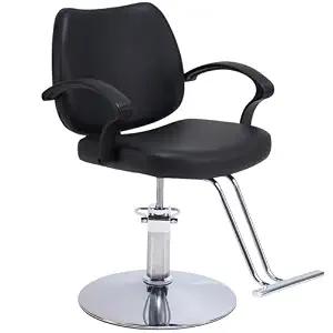 Zevemomo Barber Salon Chair for Hair Stylist, Heavy Duty Hydraulic Pump with 360° Swivel, Adjustable Height Spa Beauty Equipment for Barbershop, Home 350LBS Capacity, Black