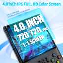 PixelKing 2025 New Upgrade R36MAX Retro Handheld Game Console with 64G Built-in 18000+ Classic Games, Emulator Handheld,4.0" IPS Screen Retro Gaming Console, Rechargeable Portable Pocket Arcade(Blue)