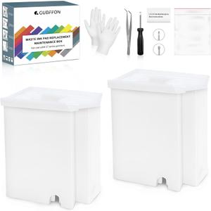 Waste Ink Pad Replacement for Eco Tank Printer ET2800 ET2803 ET2400 ET4800 ET4700 ET2720 ET2820 ET2710 ET2712 L3110 Printer Replacement, Contact get 2 Reset Keys and Software, 2 Packs