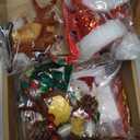 18 Pieces Christmas Hair Clips Christmas Organza Bags Set Hair Accessories Xmas Small Gifts Hairpins Jewelry Candy Gift Mini Drawstring Bags for Women Girls Winter Wedding Party