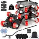 Furniture Dolly with 5 Wheels Heavy Duty Furniture Movers with Wheels Furniture Moving Wheels for Heavy Furniture Dollies Moving Dolly Heavy Duty Furniture Lifter Tool Rollers Load Capacity 2866 Lbs Load 