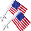 Peryiter 2 Sets American Flag Swing Set American Flag for Playset with Pole Playset Accessories 4th of July Decorations and Treehouse Playhouse Backyard Decorations