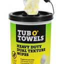 Tub O Towels TW75 Heavy-Duty 10" x 12" Size Multi-Surface Cleaning Wipes, Dual Texture, 75 Count Per Canister