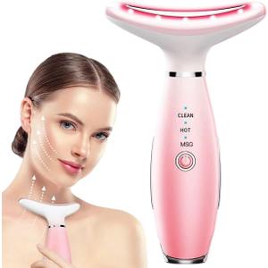 7-in-1 LED Light Beauty Device for Face and Neck Pink