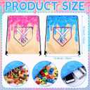 AmazingSpark 16 Pcs Baseball Ice Cream Drip Drawstring Party Favor Gift Bags 13.8 x 16.5 in Large Baseball Team Ice Cream Drip Goodie Treat Snack Gift Bags for Sport Team Birthday Theme Party Supplies
