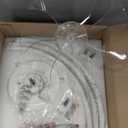 LEDIARY 20 Inch Low Profile Ceiling Fans with Lights and Remote, Fandelier Ceiling Fan Flush Mount, 3000K-6000K Dimmable LED Fan Light, White Modern Ceiling Fans with Lights for Bedroom