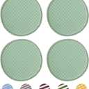 Round Bar Stool Cushions for Kitchen Dining Seat Pads with Ties 4 Pack Non Slip Cushions Pad for High Stool Chairs Bistro Bar Seat 13 Inch, Green Grim