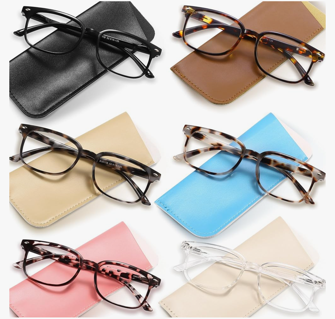 NOVIVON 6 Pack Reading Glasses for Women, Reading glasses men, Blue Light Blocking Readers, Computer eye glasses, Cheaters