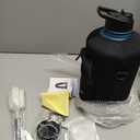 1 Gallon Water Bottle Insulated(Cold for 48 Hrs),BPA Free&Leak Proof,128oz Stainless Steel Water Jug,Large Water Bottle with Straw Spout Lids for Gym,Hiking,Camping&Travel,Black Blue