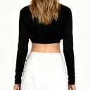 Womens Long Sleeve Casual Cardigan Cropped Bolero Thin Open Front Shrug for Dresses Tank Tops Dressy Elegant Cardigans (Black,Large)