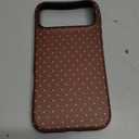 Magnetic for iPhone 17 Pro Max Case Cute Polka Dot Phone Case, Shockproof Slim TPU and Hard PC Protective Phone Cover Compatible with MagSafe Designed for Women Girls, Brown