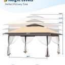 Garvee 12x12FT Pop Up Gazebo with Mosquito Netting, Outdoor Canopy Tent Easy Setup for Backyard Patio Garden Deck, Khaki & Coffee