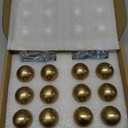 Set of 12 -Sleek Round Champagne Bronze Cabinet Knobs - Modern and Minimalist Hardware for Stylish Home Enhancement - 1 1/8 Inch Diameter